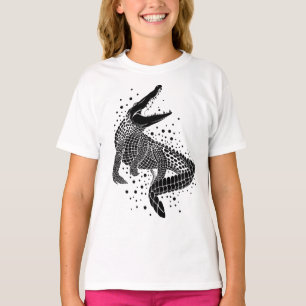 Black Silhouette Of a Crocodile T-Shirt