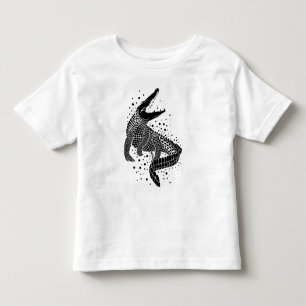 Black Silhouette Of a Crocodile Toddler T-shirt