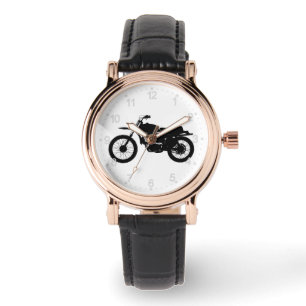 Black silhouette of bike - Choose background color Watch