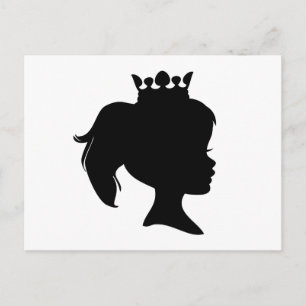 Black Silhouette Princess T-shirts and Gifts Postcard