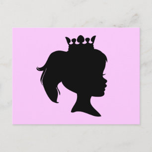 Black Silhouette Princess T-shirts and Gifts Postcard