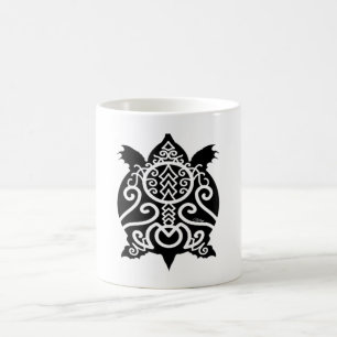 Black Silhouette Snapper Turtle Coffee Mug