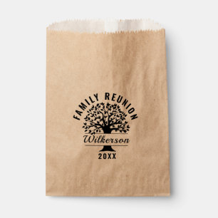Black Silhouette Tree Family Reunion Souvenir Gift Favour Bag