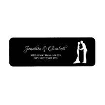 Black Silhouette Wedding Address