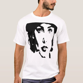 Black silhuette a woman face partially obscured T-Shirt