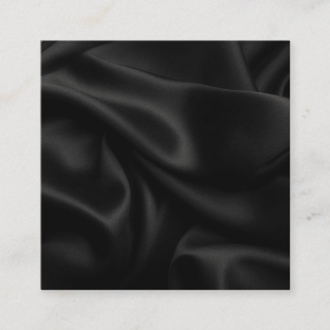 Black Silk Square Business Card (Front)