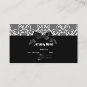 BLACK SILVER ABSTRACT PATTERN BUSINESS CARD