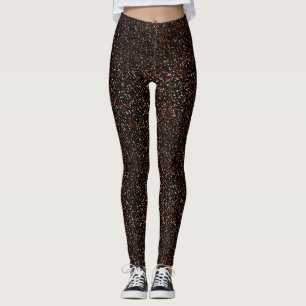 Black Silver and Gold Women's Sparkle Leggings
