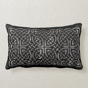 Black & Silver Celtic DECOR Lumbar Pillow