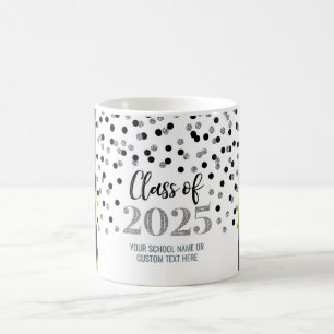 Black Silver Class of 2025 Coffee Mug