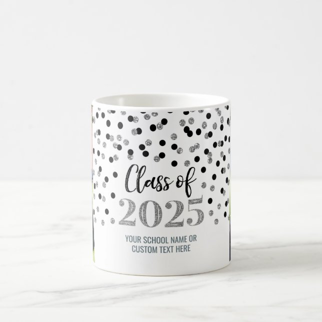 Black Silver Class of 2025 Coffee Mug (Center)