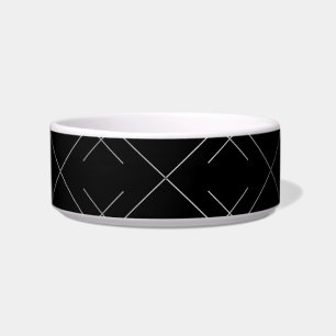 Black-silver, cool, elegant, simple modern pattern bowl