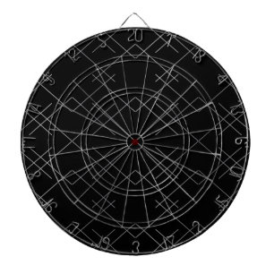 Black-silver, cool, elegant, simple modern pattern dartboard