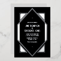 Black & Silver Gatsby Art Deco Wedding
