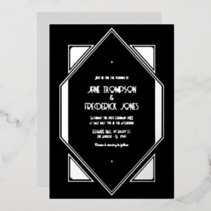 Black & Silver Gatsby Art Deco Wedding