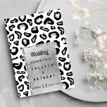 Black silver glitter animal print Wedding Menu Invitation<br><div class="desc">A glamourous modern abstract black , white and faux silver glitter trendy animal print Wedding Menus Invitation .This glam girly hipster black and silver glitter wedding invitations is perfect for any classy and sophisticated trendy girl or anyone. This design is perfect for the trendy and stylish party event. Customize this...</div>