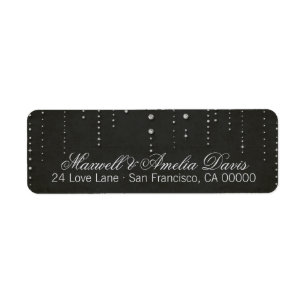 Black & Silver Glitter Look Wedding