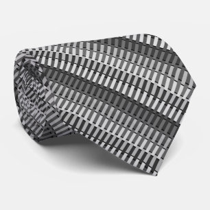 Black Silver Grey Grey Unique Pattern Tie