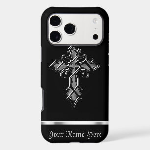 Black Silver Medieval Cross iPhone XS Max Case