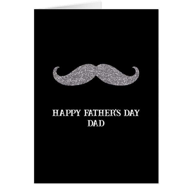 Black Silver Moustache Father's Day (Front)