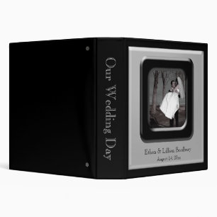 Black & Silver Photo Frame Wedding Album Binder