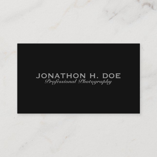 Black&Silver Professional Business Card (Front)
