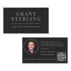 Black Silver Real Estate Agent QR Code