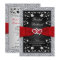 Black Silver Red Hearts, Floral Wedding Invitation