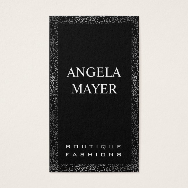 Black / SIlver Speckled Border (Front)