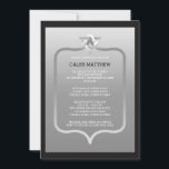 Black | Silver Star of David Brackets Bar Mitzvah Invitation<br><div class="desc">Simple and elegant black and silver tone bracketed design Star of David Bar Mitzvah celebration invitation. Original design created by Holiday Hearts Designs (all rights reserved). If you require assistance in personalizing this design for your event, please email us at info@holidayheartsdesigns.com and we will be happy to assist whenever possible....</div>