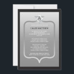 Black | Silver Star of David Brackets Bar Mitzvah Invitation<br><div class="desc">Simple and elegant black and silver tone bracketed design Star of David Bar Mitzvah celebration invitation. Original design created by Holiday Hearts Designs (all rights reserved). If you require assistance in personalizing this design for your event, please email us at info@holidayheartsdesigns.com and we will be happy to assist whenever possible....</div>