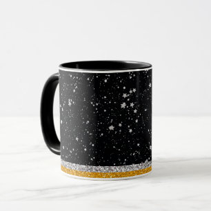 Black Silver Stars Mug