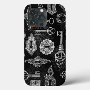 Black & Silver Steampunk Keys  iPhone 13 Pro Case