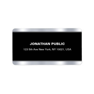 Black Silver Template Elegant Modern Glamor Label