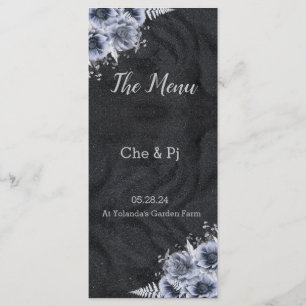 Black & Silver Wedding Menu