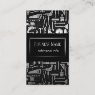 Black & Silver Workshop Tools Business Card 4