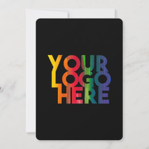 Black Simple Business Logo Company Note Card