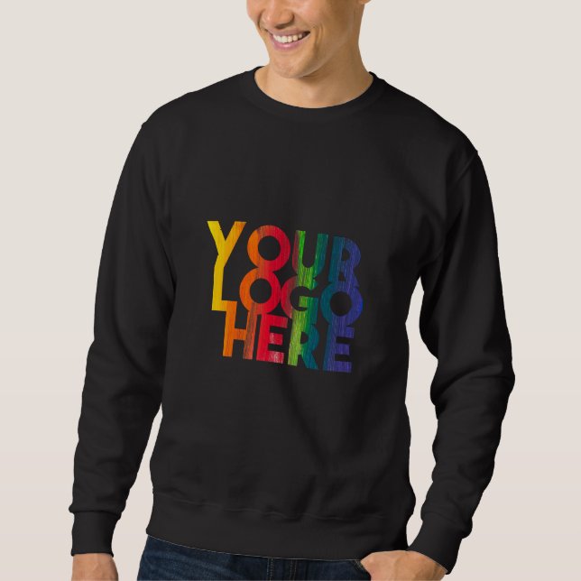 Black Simple Business Logo  Sweatshirt (Front)