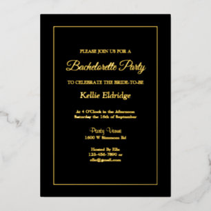 Black Simple Framed Bachelorette Party