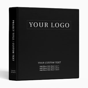 Black Simple Minimal Business Logo Promotional Binder
