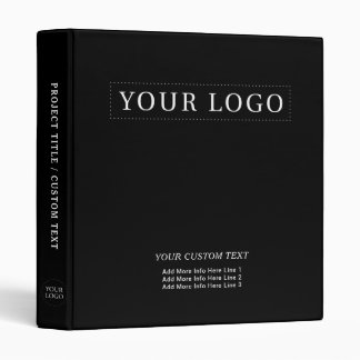 Black Simple Minimal Business Logo Promotional Binder