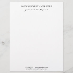 Black Simple Modern Elegant Custom Business    Letterhead
