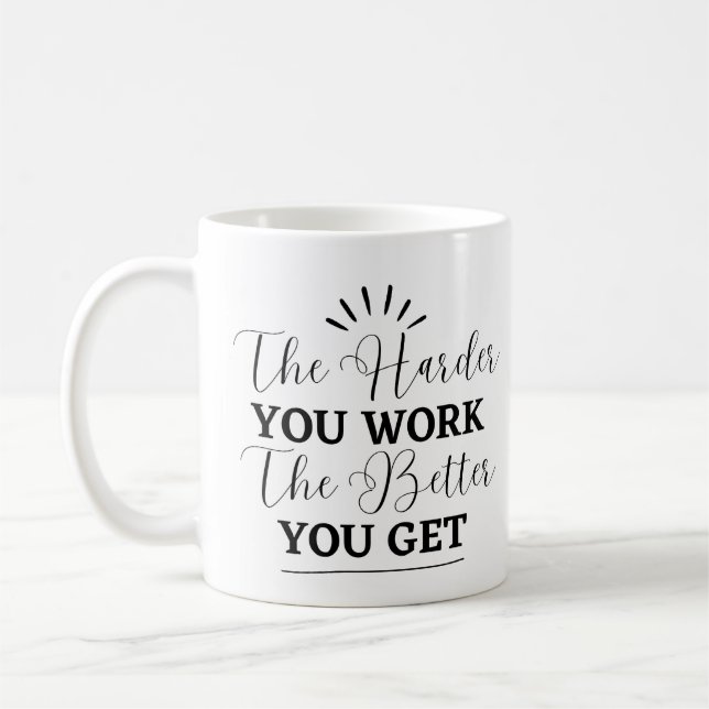 Black Simple Motivational Mug (Left)
