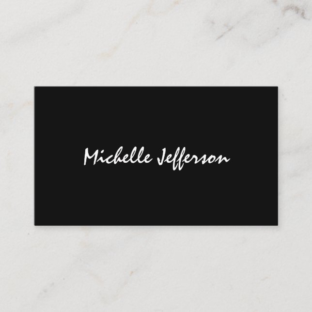 Black | Simple | Professional Business Card (Front)