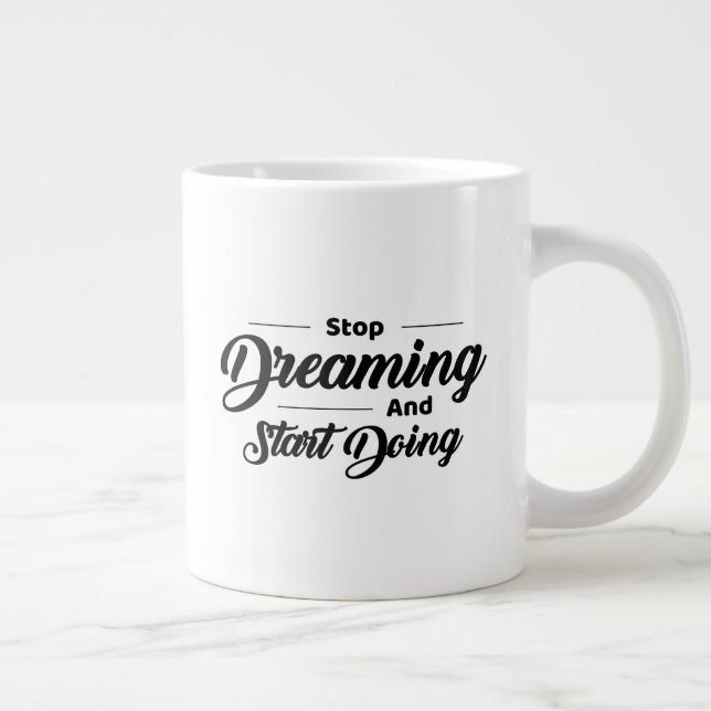 Black Simple Quotes Specialty Mug (Right)