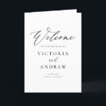 Black Simple Script Formal Wedding Program<br><div class="desc">Make your wedding ceremony even more memorable with our customizable wedding program booklet, featuring simple typography and elegant calligraphy. Designed to showcase the details of your special day, this booklet can be personalized with your ceremony schedule, wedding party, and other important information. The clean, modern typography paired with the timeless...</div>
