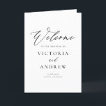 Black Simple Script Formal Wedding Program<br><div class="desc">Make your wedding ceremony even more memorable with our customizable wedding program booklet, featuring simple typography and elegant calligraphy. Designed to showcase the details of your special day, this booklet can be personalized with your ceremony schedule, wedding party, and other important information. The clean, modern typography paired with the timeless...</div>