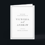 Black Simple Typography Formal Wedding Program<br><div class="desc">Make your wedding ceremony even more memorable with our customizable wedding program booklet, featuring simple typography and elegant calligraphy. Designed to showcase the details of your special day, this booklet can be personalized with your ceremony schedule, wedding party, and other important information. The clean, modern typography paired with the timeless...</div>