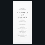 Black Simple Typography Formal Wedding Program<br><div class="desc">Add a personal touch to your wedding with our customizable wedding programs, featuring simple typography and elegant calligraphy. These programs are perfect for sharing your ceremony details, from the schedule to your wedding party, all while keeping things stylish and easy to read. The mix of modern typography and graceful calligraphy...</div>