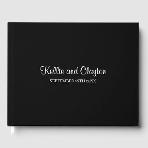 Black Simple Wedding Guest Book